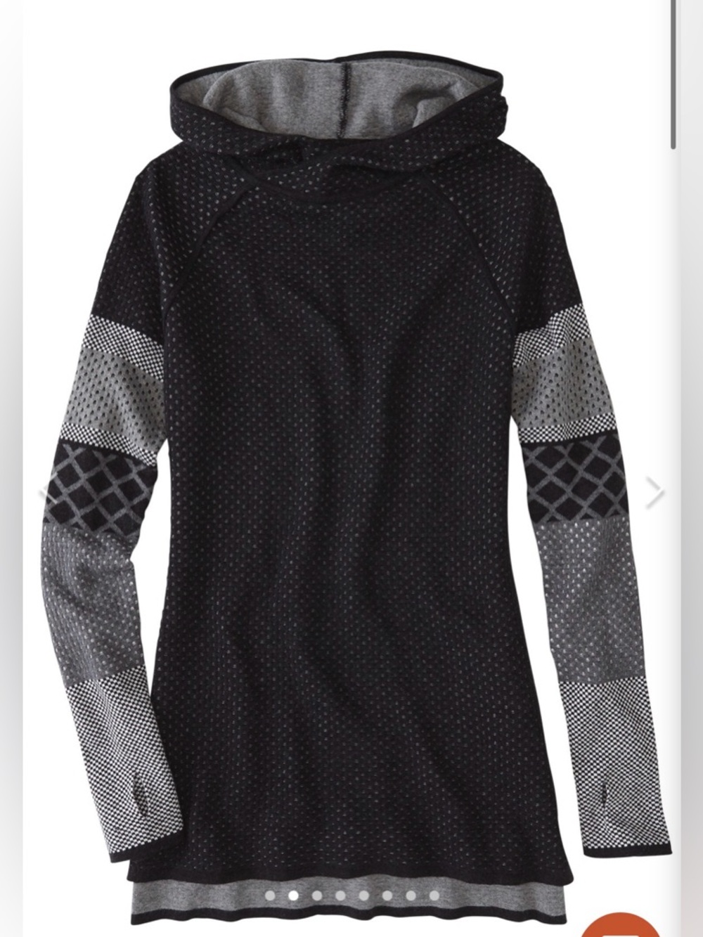 Krimson Klover Mover Maker 2.0 Tunic Sweater Hooded Merino Wool Silk Blend